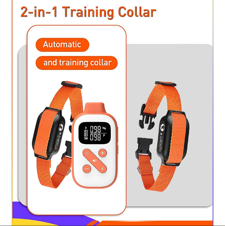 Dog Bark Collar, Auto Bark and Dog Training Collar Combo