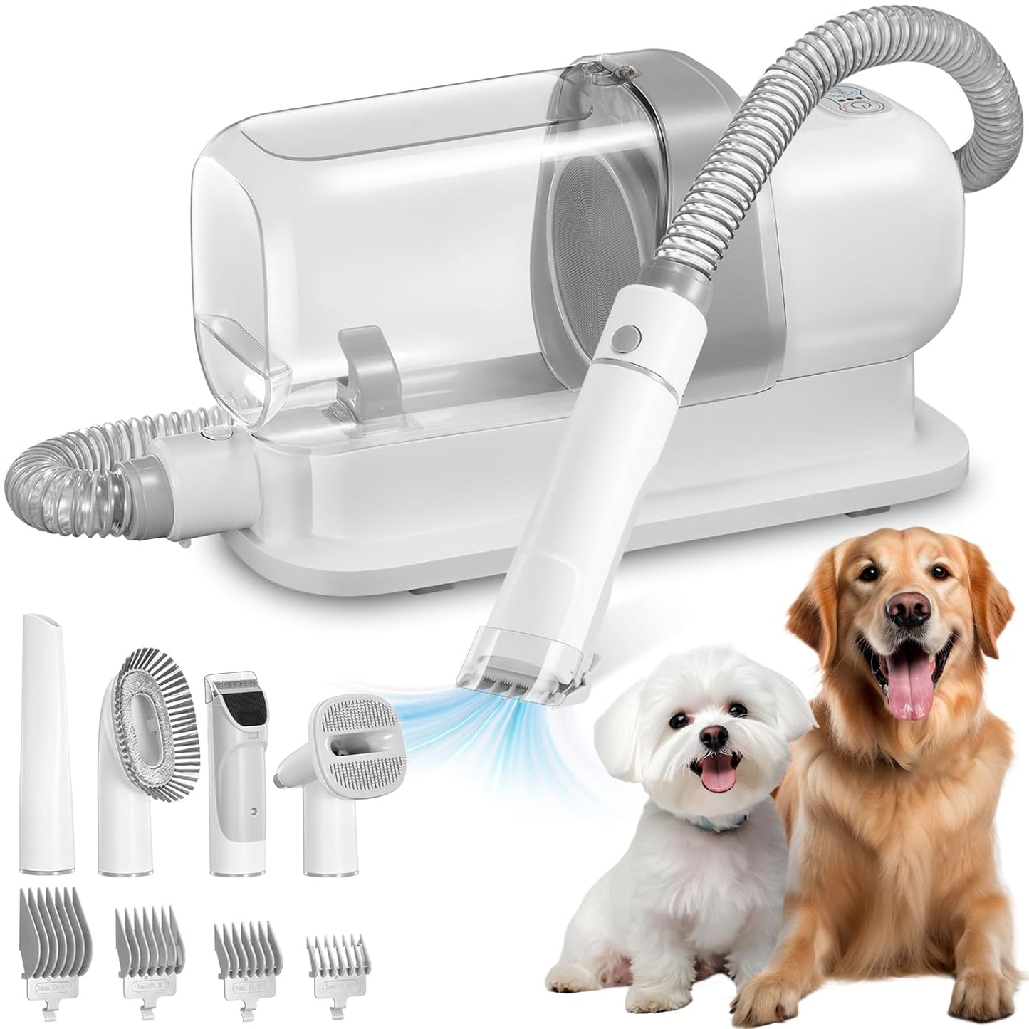 Dog Grooming Vacuum & Pet Grooming Kit With 2.3L Acity Larger Pet Hair Dust Cup Dog Brush Vacuum For Shedding Pet Hair Vacuum